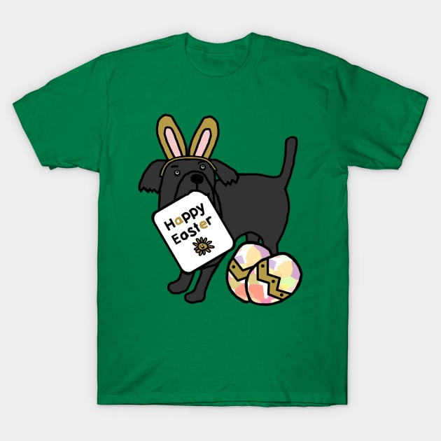 Happy Easter Dog in Easter Bunny Ears T-Shirt by ellenhenryart